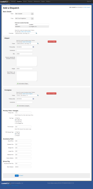 Trucking Software dispatch add 300