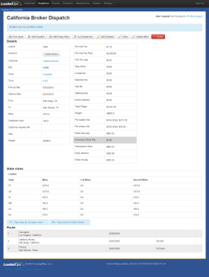 Trucking Software dispatch View 300